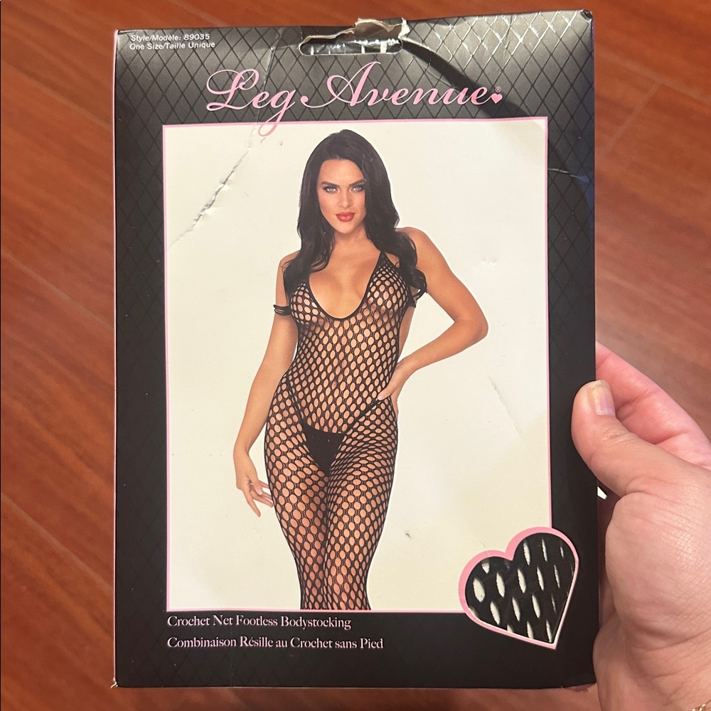 Leg Avenue footless mesh body stocking one size
